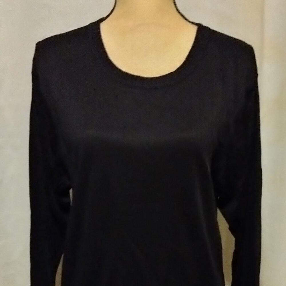 Black long sleeve sweater dress